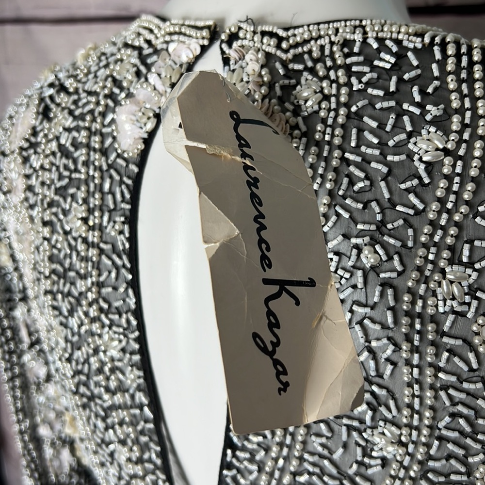 Laurence Kazar beaded cocktail dress - Picture 4 of 6